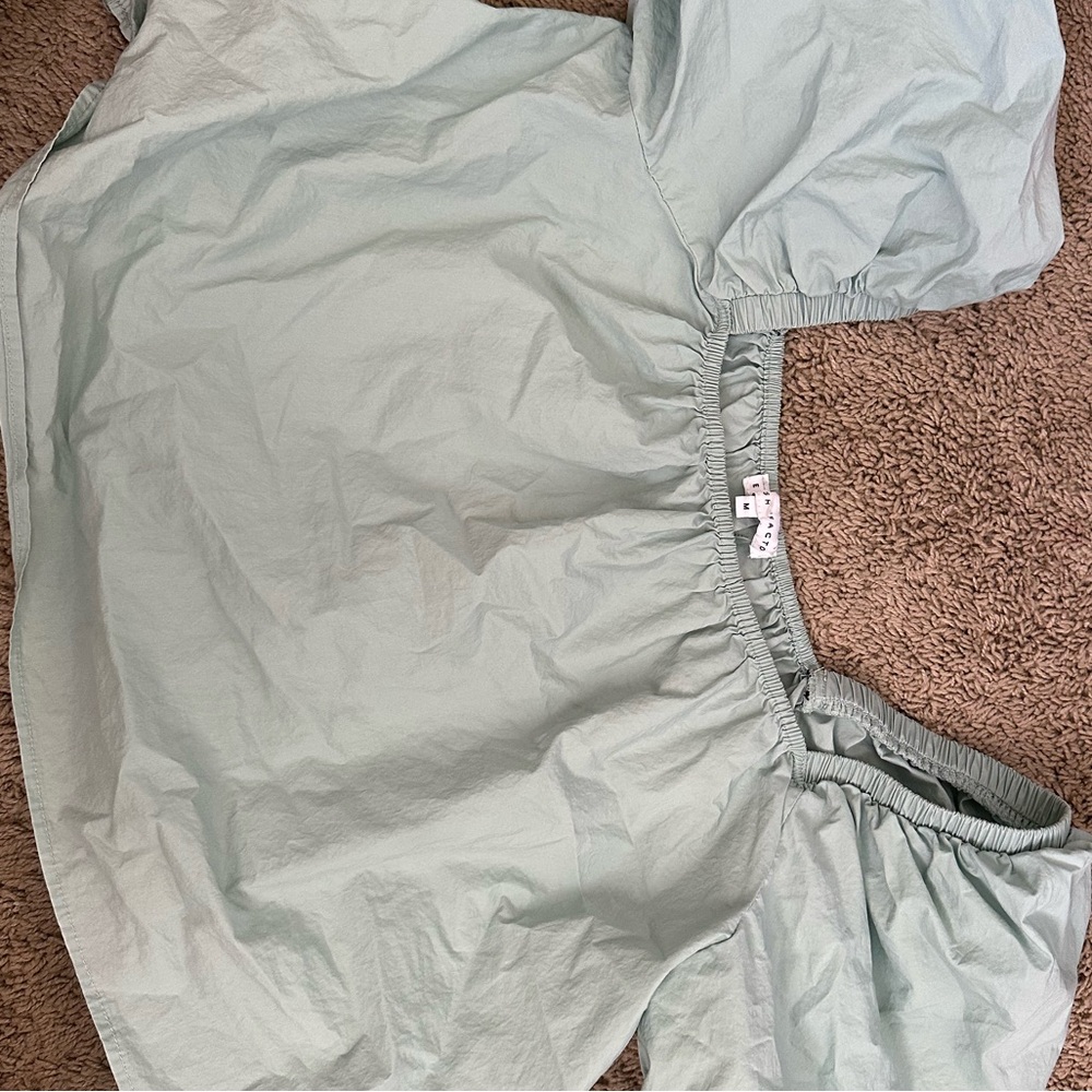 English Factory Mint Green Gathered Top